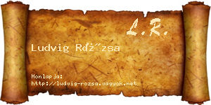Ludvig Rózsa névjegykártya