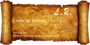 Ludvig Rózsa névjegykártya